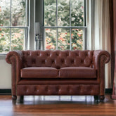 Chesterfield Leather Armchair Sofa Leather Lounge Couch 2 Seater CHSE16